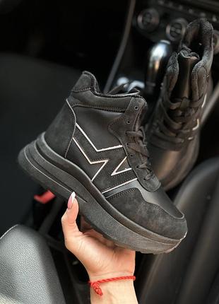 Високі теплі на хутрі кросівки на платформі кеди / осінь евро зима кроссовки на платформе