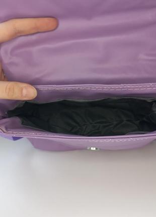Модна фіолетова сумка каркасна багет жіноча сумочка 31454 фото