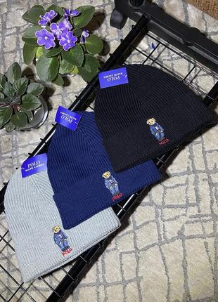 Новые шапки polo bear ralph lauren10 фото