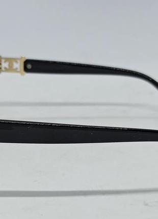 Оски в стиле chanel имиджевые женские оправа для очков черная с золотым логотипом3 фото