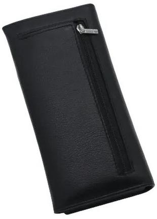 Женский кожаный кошелек на магнитах st 014-a черный натуральная кожа3 фото