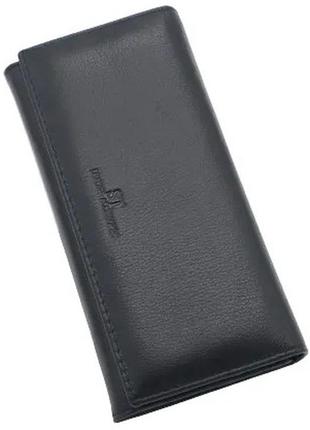 Жіночий шкіряний гаманець на магнітах st 014-a чорний натуральна шкіра