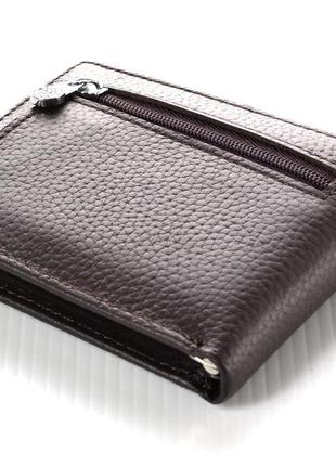 Чоловічий шкіряний гаманець із затискачем на магніті boston b460 brown натуральна шкіра2 фото