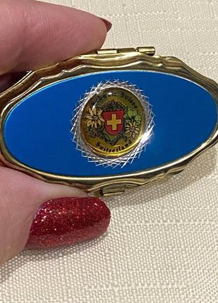 Вінтаж міні шкатулочка, кишенькова попільничка/швейцарія/vintage/