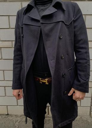 Пальто h&amp;m шерстяное демисезонное шерстяное стильное актуальное тренд классическое классика4 фото