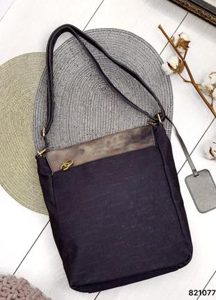 821077 женская текстильная сумка в стиле chanel3 фото