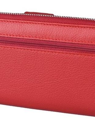Женский кожаный кошелек на молнии st 026 красный натуральная кожа2 фото