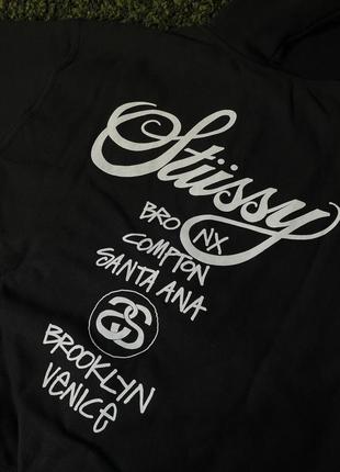 Кофта stussy x dsm world tour zip hoodie black (new) | original3 фото