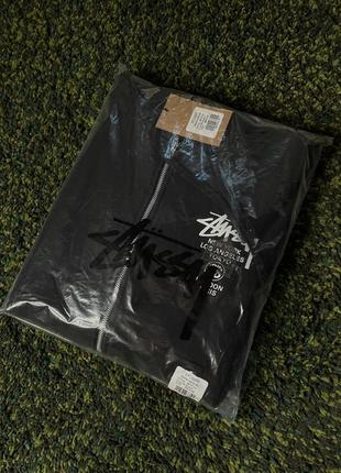 Кофта stussy x dsm world tour zip hoodie black (new) | original8 фото