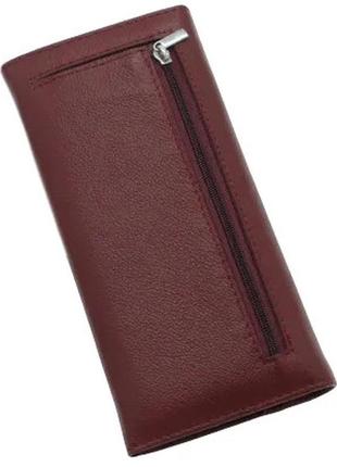 Женский кожаный кошелек на магнитах st 014-a бордовый натуральная кожа3 фото