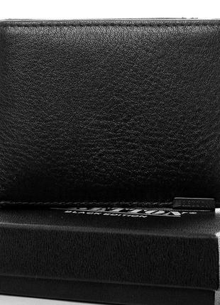 Мужской кожаный кошелек с зажимом bretton 168-24c черный науральная кожа