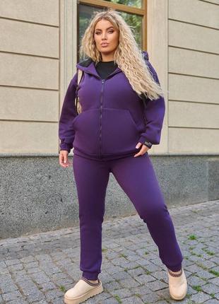 Спортивный женский фиолетовый флисе тёплый осенний весенний зимний осінній весняний зимовий