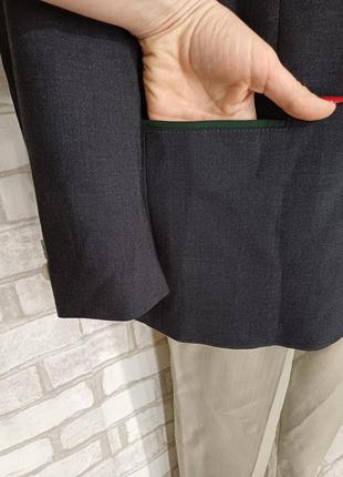 Новый мега теплый пиджак/жакет на 98% шерсть  в темно сером цвете, размер 2-4хл6 фото