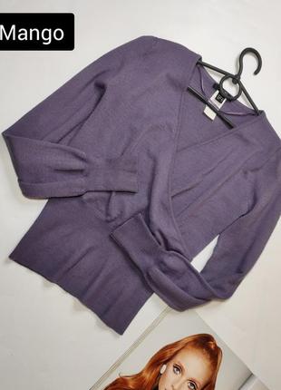 Джемпер женский короткий фиолетового цвета от бренда mango xs2 фото