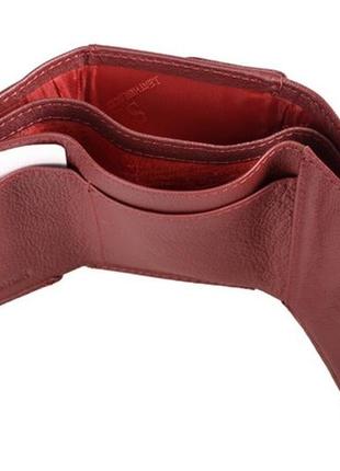 Женский кожаный кошелек st 440 бордовый натуральная кожа