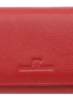 Женский кожаный кошелек на магнитах st 014-a красный натуральная кожа4 фото