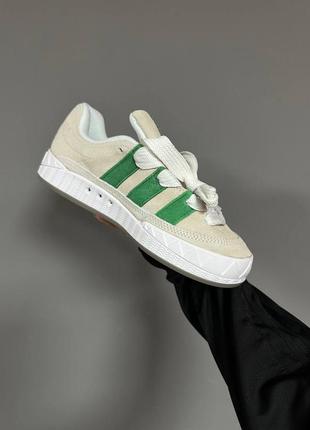 Женские кроссовки adidas adimatic «&nbsp;cream / green&nbsp;» premium5 фото