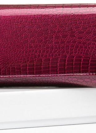 Жіночий шкіряний гаманець sergio torretti w1-v фіолетова натуральна шкіра