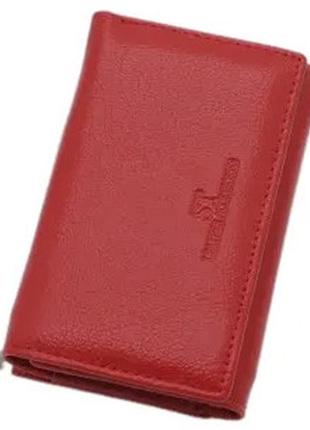 Женский кожаный кошелек на магните st 031-a красный натуральная кожа5 фото