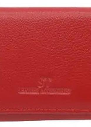 Женский кожаный кошелек на магните st 031-a красный натуральная кожа3 фото