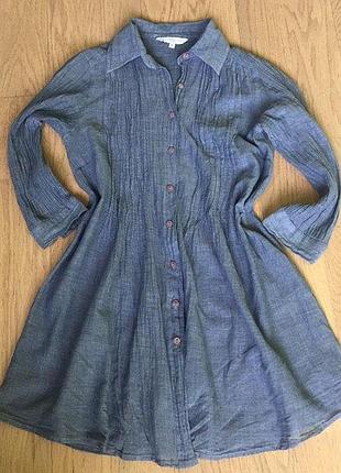 Легкая тонкая летняя женская туника new look из жатого хлопка!!️нюанси‼️мин-не заказ 175 гр!!️