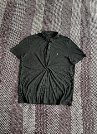 Allsaints extra large black polo футболка поло оригінал б у