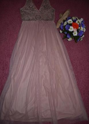 Выпускное платье, вечернее платье lace&beads, из католога asos.