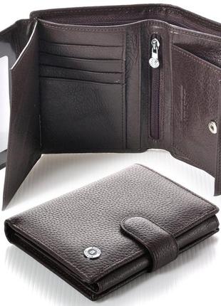 Чоловічий шкіряний гаманець-правник boston b124 коричневий натуральна шкіра