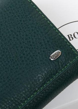 Женский кожаный кошелек на магните dr.bond w501-2 зеленый натуральная кожа3 фото