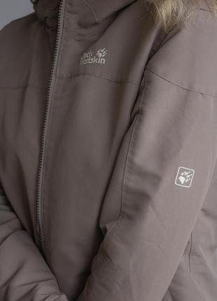 Куртка jack wolfskin демисезонная капучиновая коричневая3 фото