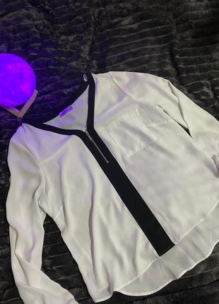Классическая блуза рубашка белая рубашка1 фото