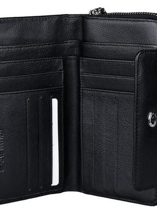 Женский кожаный кошелек st 55-5 черный натуральная кожа2 фото