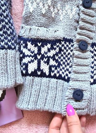 Кардиган зимний принт новогодний свитер2 фото