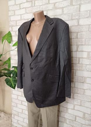 Фирменный marks & spencer мужской пиджак\жакет со 100% шерсти в сером цвете, размер 6-7хл4 фото