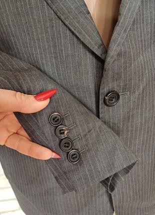 Фирменный marks & spencer мужской пиджак\жакет со 100% шерсти в сером цвете, размер 6-7хл8 фото