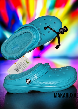 Утеплені сабо на хутрі crocs lined j6-38/39-24cm