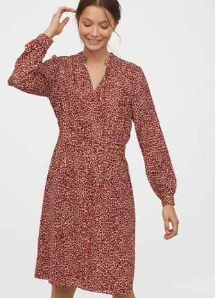 Шифоновое платье в леопардовый принт от h&m. весенние платье