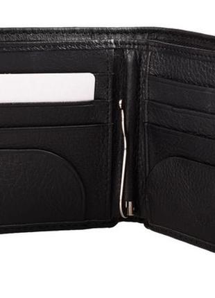 Чоловічий шкіряний гаманець із затискачем на магніті st — 3 натуральна шкіра2 фото