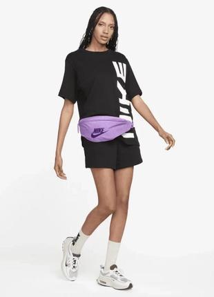 Сумка на пояс nike nk heritage waistpack - fa21 фиолетовая (арт. db0490-532)9 фото