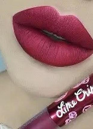 Матовая помада lime crime red rose1 фото