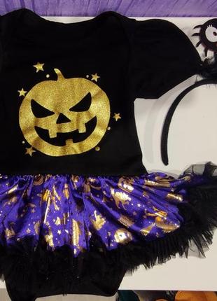 Бодик на хеллоуин боди-платье платье платье маскарад тыква тыквик