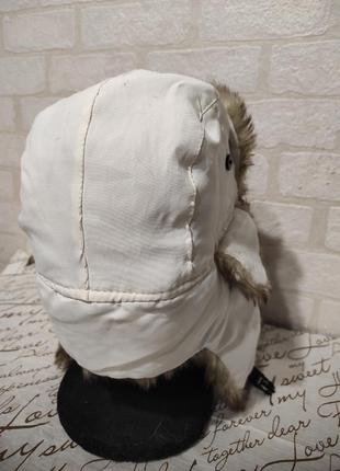 Стильная, теплая шапка-ушанка с теплым, с плотным мехом4 фото