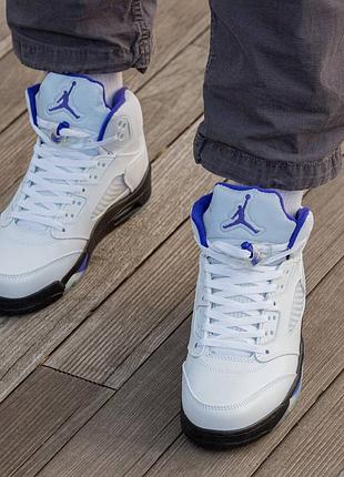 Air jordan retro 5 white\purple 7