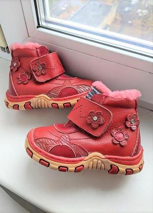 Шкіряні ортопедичні зимові черевики tom.m шалунішка 23-24рр -14 см