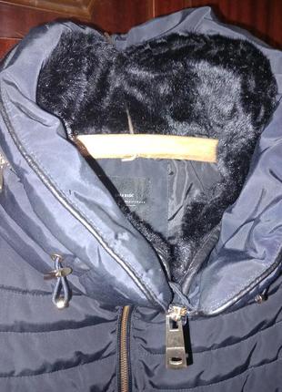 Теплая.стильная куртка zara basic.4 фото