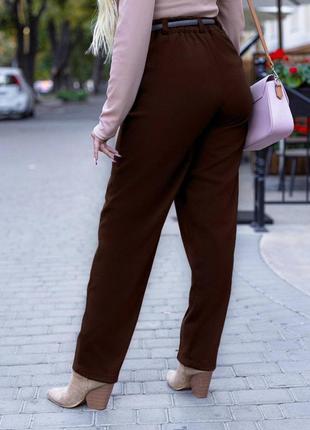 Классические женские теплые шерстяные брюки со стрелками7 фото