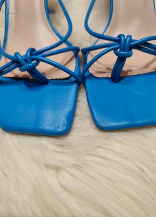 Босоножки босоніжки сабо на каблуке экокожа квадратный носок (37,5-38)7 фото