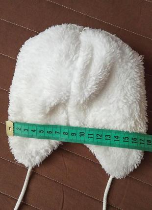Тепла зимова шапочка рукавички рepco новонародженим 0-1-3 міс комплект на дівчинку шапка зима помпон8 фото