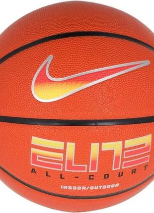 М'яч баскетбольний nike elite all court 8p 2.0 deflated помаранчевий уні 7 n.100.4088.820.07 7