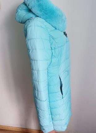 Куртка жіноча елегантна зимова женская зимняя плащ стьобана стебаная3 фото